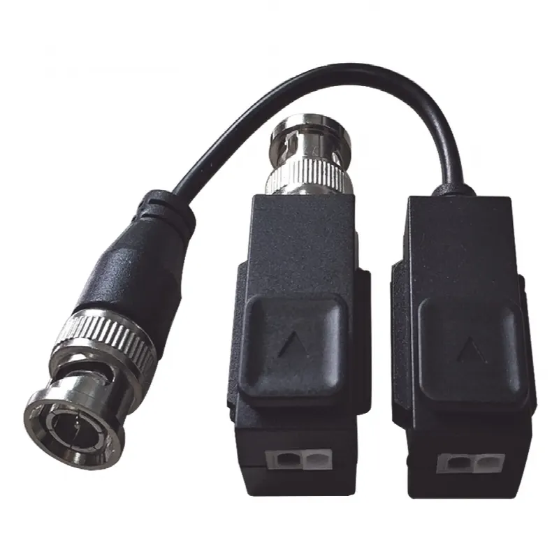 Kit de Transceptor (Balluns) TURBOHD con Boton Push / Hasta 8 MP (4K) / 100% Cobre / Soporta HD-TVI / AHD / CVI / CVBS / Audio por Coaxitron / Datos para Menu de Configurar de Cámaras