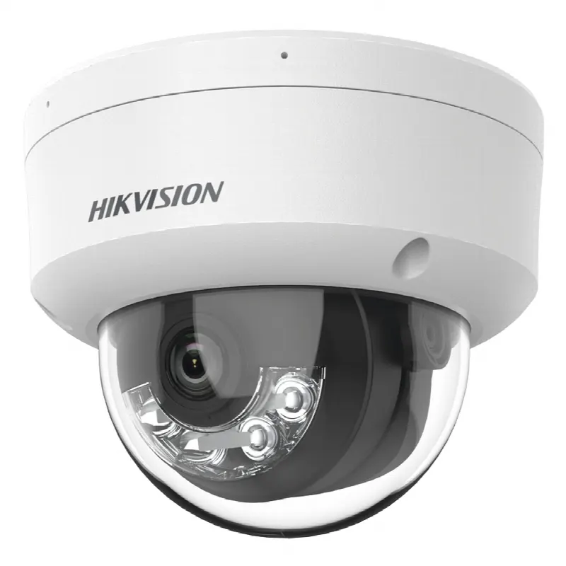 Domo IP 4 Megapixel / Lente 2.8 mm / Dual Light (30 mts IR + 30 mts Luz Blanca) / Micrófono Integrado / Antivandálico IK08 / ACUSENSE Lite / Exterior IP67 / H.265 / PoE / ONVIF / Micro SD