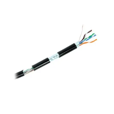 Bobina de 152.5 metros (500 ft) Cat6+ CALIBRE 23 Exterior Blindado tipo FTP Para Climas Extremos, UL para aplicaciones de video vigilancia y redes de datos. Para uso en Intemperie.
