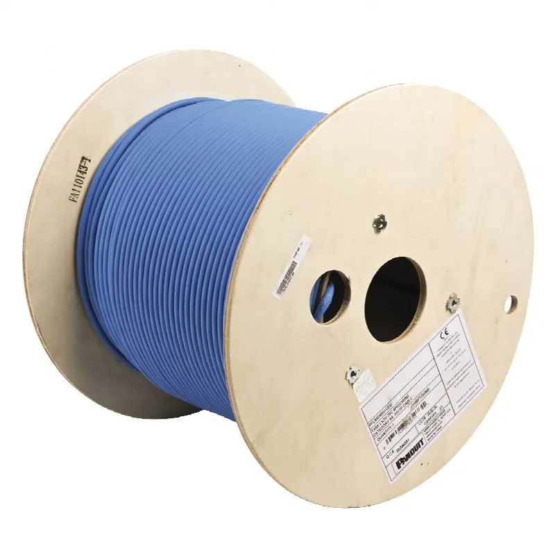 Bobina de Cable Blindado F/UTP de 4 Pares, Cat6A, Soporte de Aplicaciones 10GBase-T, LSZH (Libre de Gases Tóxicos), Color Azul, 305m (1000 ft)