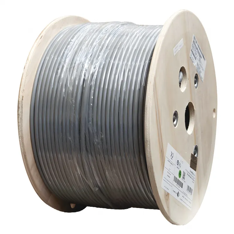Bobina de Cable Blindado F/UTP de 4 Pares, Z-MAX, Cat6A, Soporte de Aplicaciones 10GBase-T, CM, Color Gris, 305m (1000 ft)