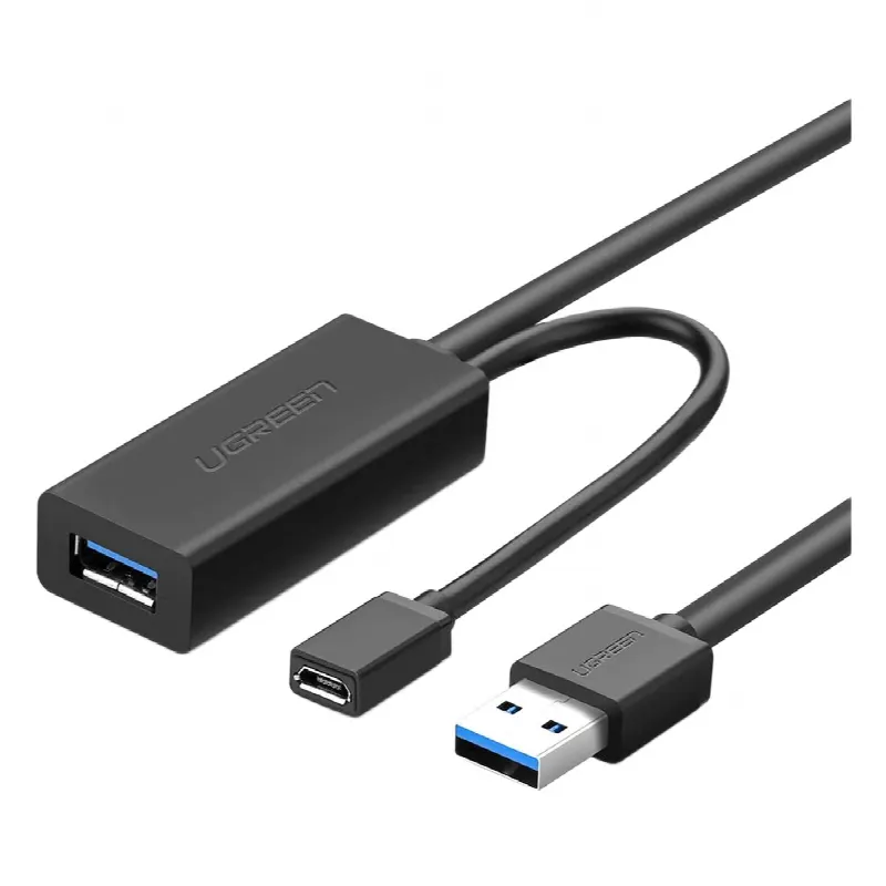 Cable de Extensión Activo USB 3.0 con puerto de alimentación Micro USB / 5 Metros / USB 3.0 a 5Gbps / No requiere controlador / Ideal para impresoras, consolas , Webcam, etc.