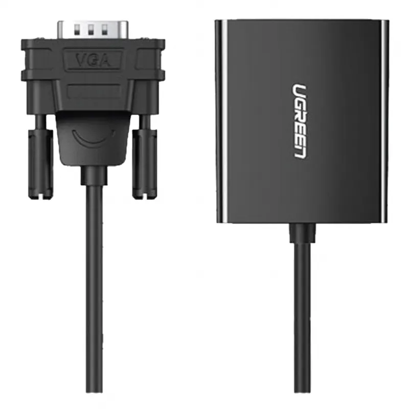 Entrada: VGA Macho / Salida: HDMI Hembra / Resolución de 1080P@60Hz / Puerto Estéreo de 3.5 mm / Plug and Play, Sin Controlador / Longitud del Cable 15 cm (5.91 in). / Incluye Cable de Alimentacion USB / Incluye Cable de Audio de 3.5mm.