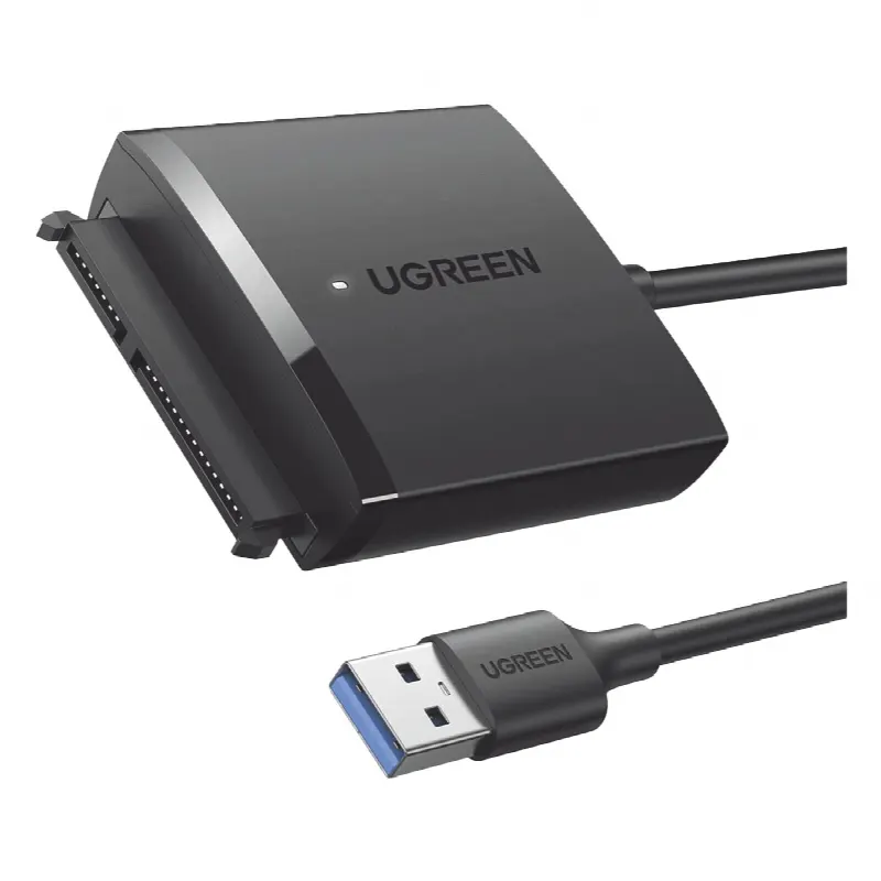 Adaptador USB 3.0 a SATA III / Compatible con Disco Duro HDD y SSD de 2.5 y 3.5 de hasta 12 TB/ Velocidad USB 3.0 de hasta 5 Gbps / Alta Velocidad con UASP & TRIM / Cable de 50 cm