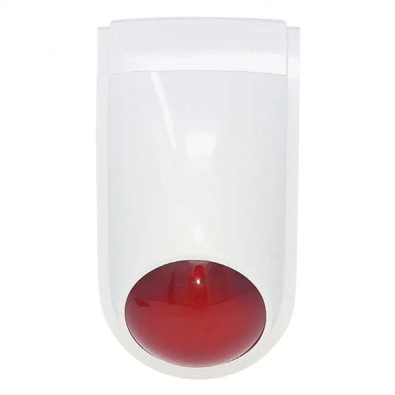 Sirena Estrobo / 110 dB / 12 VCC / Estrobo Rojo Integrado / Interior y Exterior