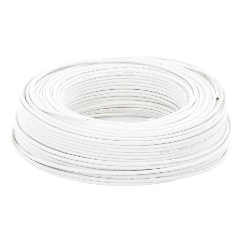 Cable para Alarma / 4 Conductores / 22 AWG / CCA / 100 m (328 ft) / Retardante a la Llama / Blanco