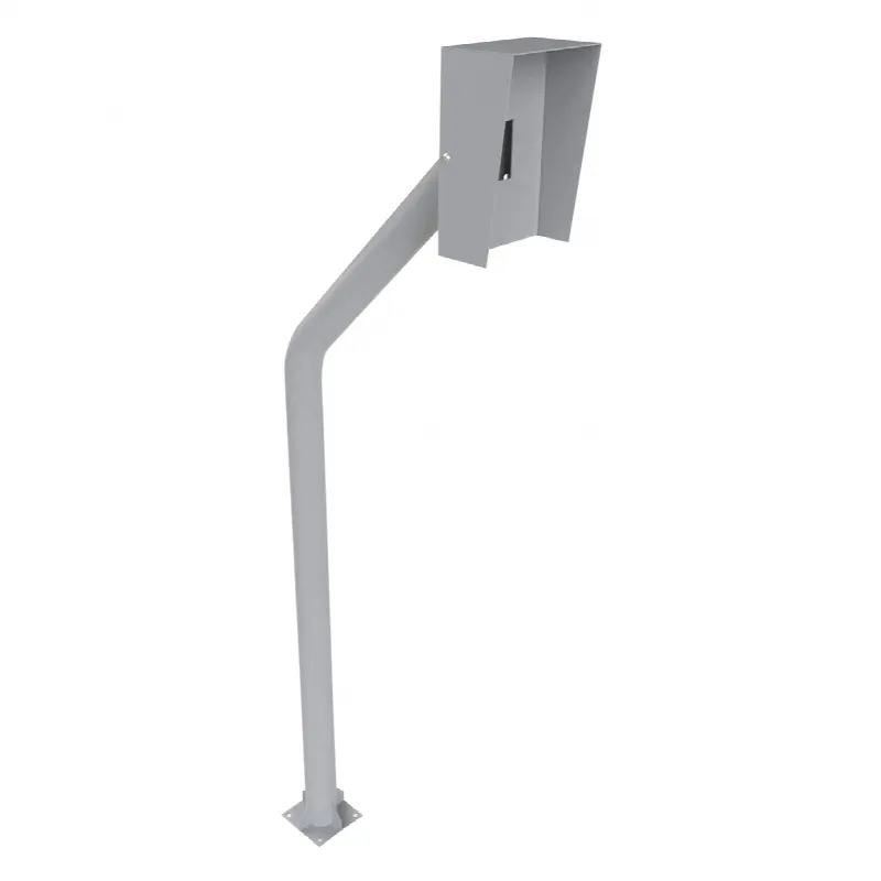 Base Tubular para Lectora RFID / Acero Calibre 14-16-18 / 1206 mm (3.96 ft) de Alto / 3.3 kg / Pintura Electrostática Gris Mate / Anclaje Barrenancla Incluido