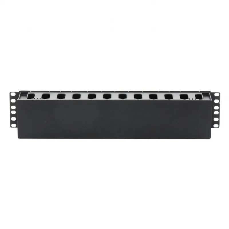 Organizador de Cables Horizontal de 2U para Rack de 19, Fabricado en Polímero Resistente a Deformaciones y Rayones