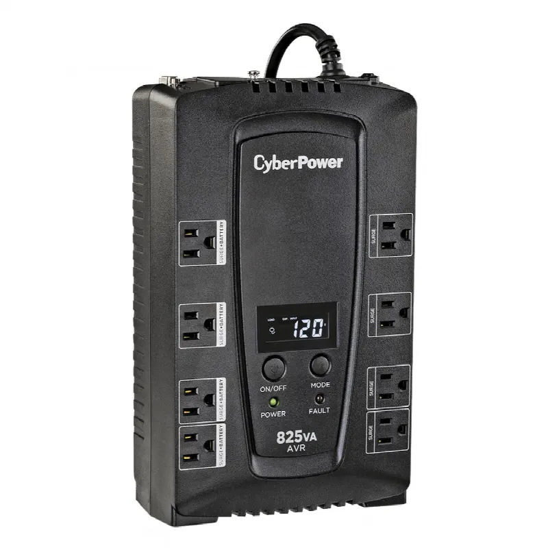UPS Línea Interactiva / 825 VA / 450 W / 8 Tomas NEMA 5-15R / AVR Integrado / LCD Multifunción / Protección 1030 J