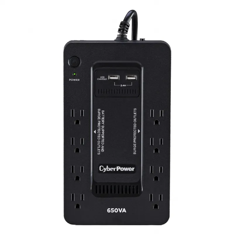 UPS Standby / 650 VA / 390 W / 8 Tomas NEMA 5-15R / 3 Tomas ECO / Protección 526 J / LCD Multifunción