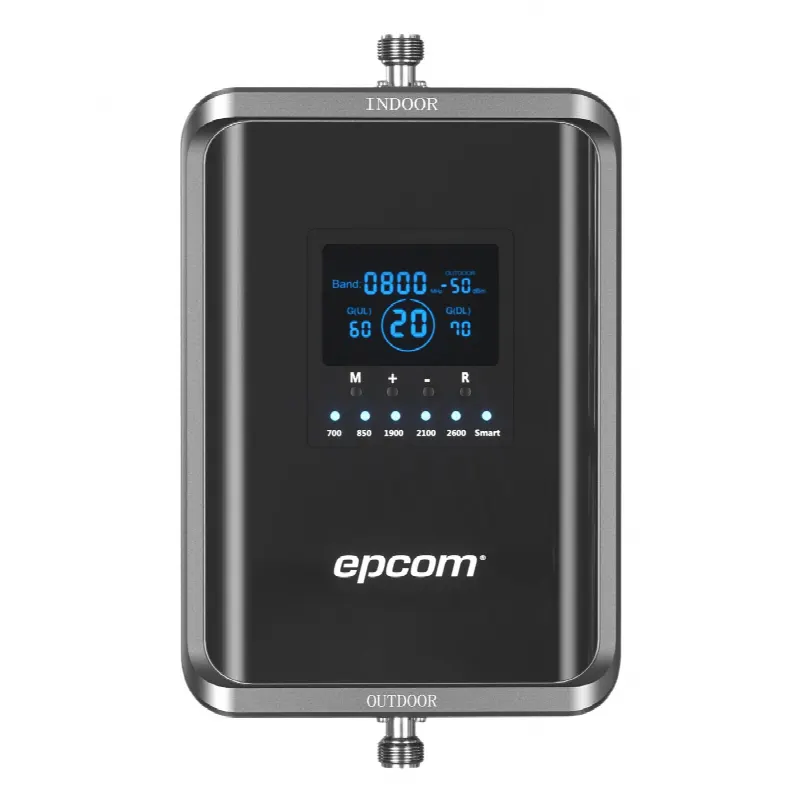 Amplificador de Señal Celular / Pentabanda 2G 3G 4G 5G VoLTE / 70 dB / 20 dBm / 1000 m² (10764 ft²) / Multioperador