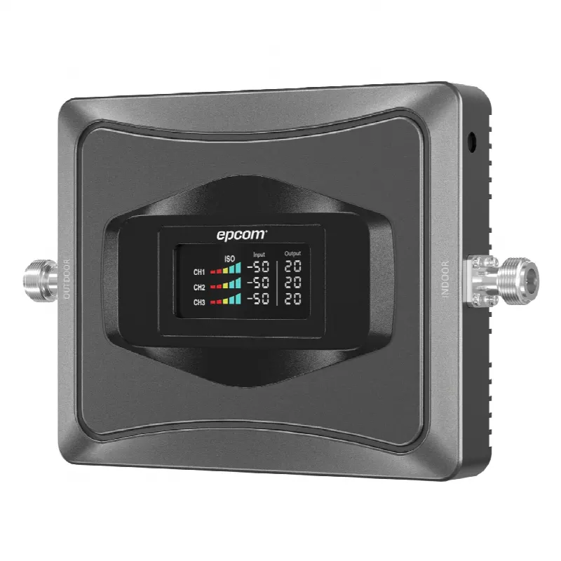 Amplificador de Señal Celular / Triple Banda 850/1900(+)/2100(+) MHz / Ganancia 68 dB / Cobertura 1000 m² (10764 ft²) / Compatibilidad Multioperador / Sin Configuración
