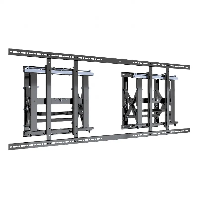 Soporte Modular para Pantallas / Altura Ajustable 200 a 1600 mm (7.9 a 63.0 in) / Ancho 600 mm (23.6 in) / Profundidad Ajustable 134 a 300 mm (5.3 a 11.8 in) / Montaje Horizontal y Vertical / Acero 10.2 mm