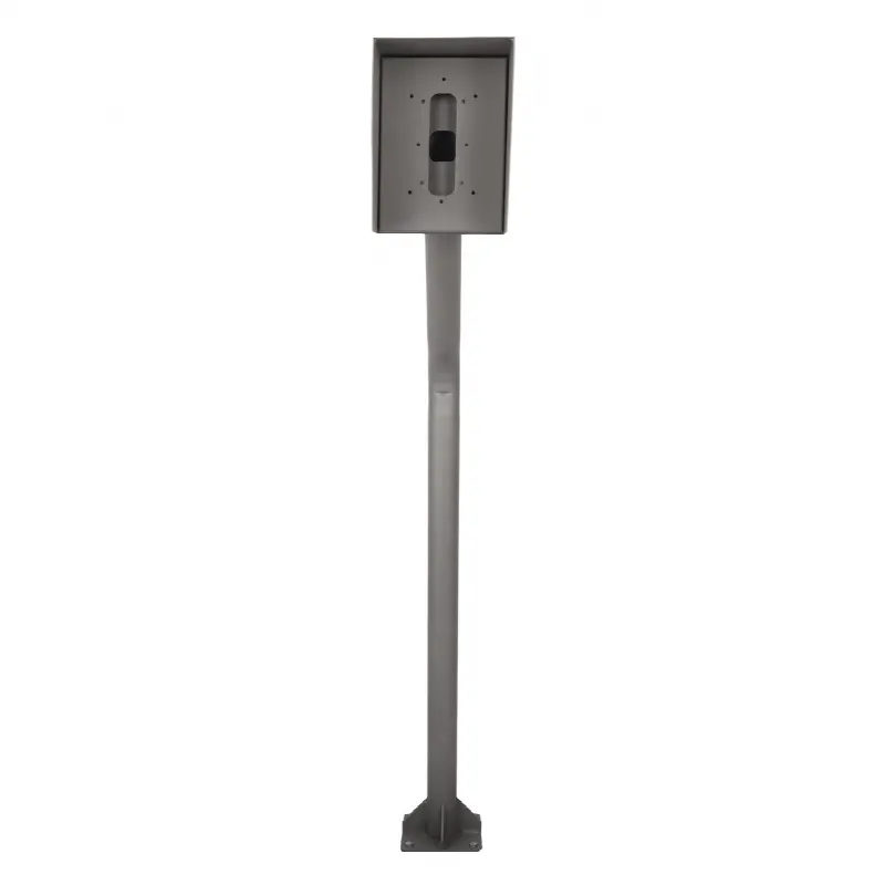 Poste Industrial para Portero IP / Altura Ajustable 1.21 m (3.97 ft) / Acero Calibre 11 / Pintura Electrostática Gris / Anclaje Incluido