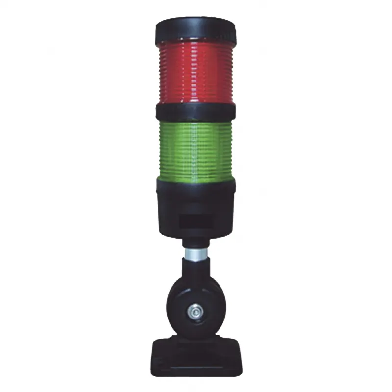 Torre LED Indicadora de Estado / 2 Niveles Rojo y Verde / Buzzer 85 dB / Voltaje Universal 110-240 VCA / Montaje 60 mm