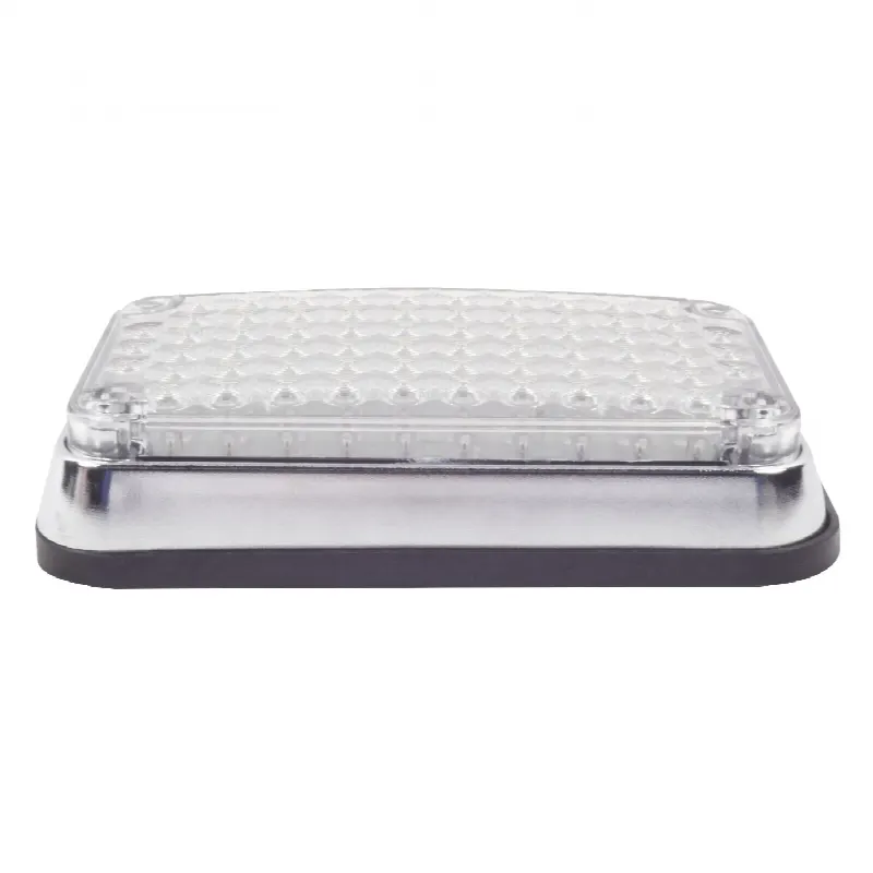 Luz de Advertencia LED / 6x4 Pulgadas / 66 LED de Alta Intensidad / 12 VCC / 10 Patrones de Destello / Montaje Permanente