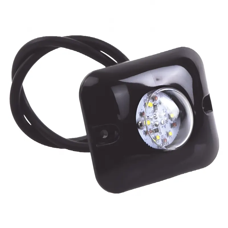Kit de Luces LED Ocultas / 2 Lámparas 12 LED / Rojo-Claro / 10-24 VCC / 12 Patrones / 3.2 x 1.8 cm