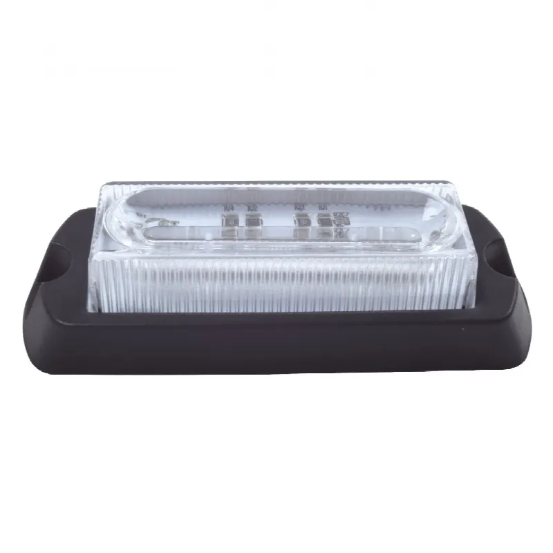 Luz Auxiliar Ultra Brillante / 4 LEDs / Rojo / 10-30VCC / 23 Patrones / 3.9 x 1.3 x 1.0 in