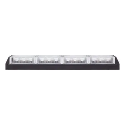 Barra de Luz de Advertencia / 4 Módulos LED / 12 LED Gen III / 11 Patrones de Destello / 10-16 VCC / 3 A Máximo / Uso Interior y Exterior / Rojo / Azul