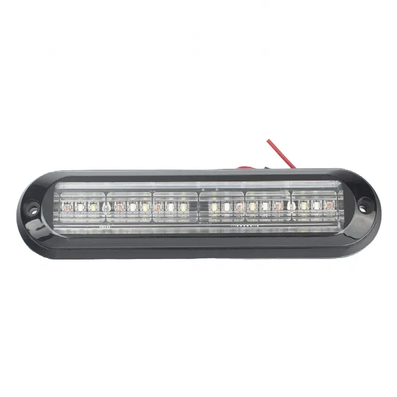 Luz Auxiliar / 18 LEDs 3W / IP67 / Tricolor Rojo/Claro/Azul / 142.6×36×14 mm / 12 Patrones / ECE R65 / SAE J595 Clase I
