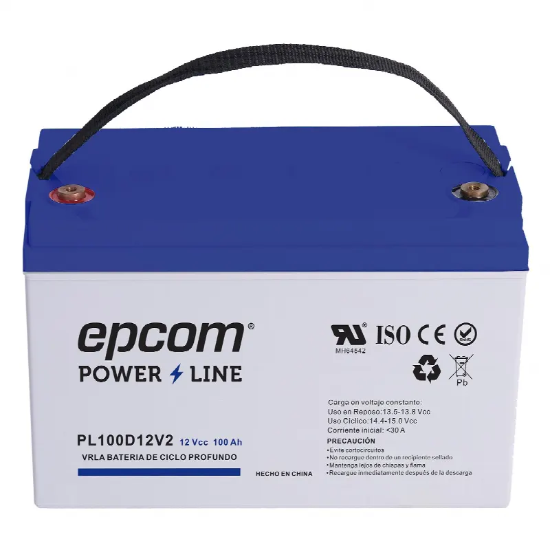 Batería AGM-VRLA / 12 Vcc / 100 Ah / Ciclo Profundo / Terminales T4 / Carcasa UL94-HB
