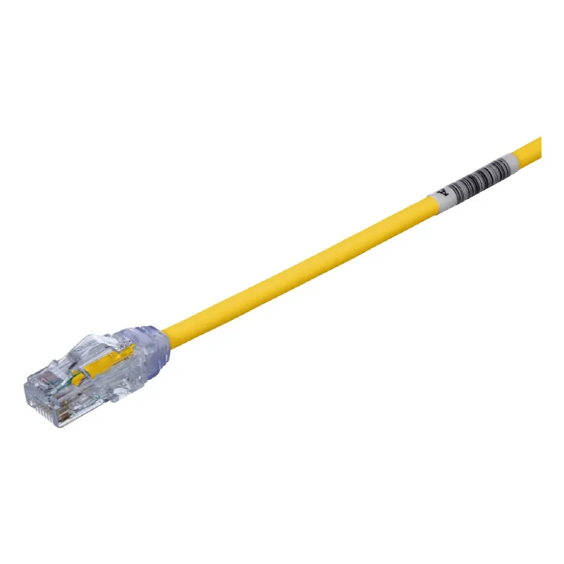 Cable de Parcheo UTP Cat6A, CM/LSZH, Diámetro Reducido (28AWG), Color Amarillo, 1ft