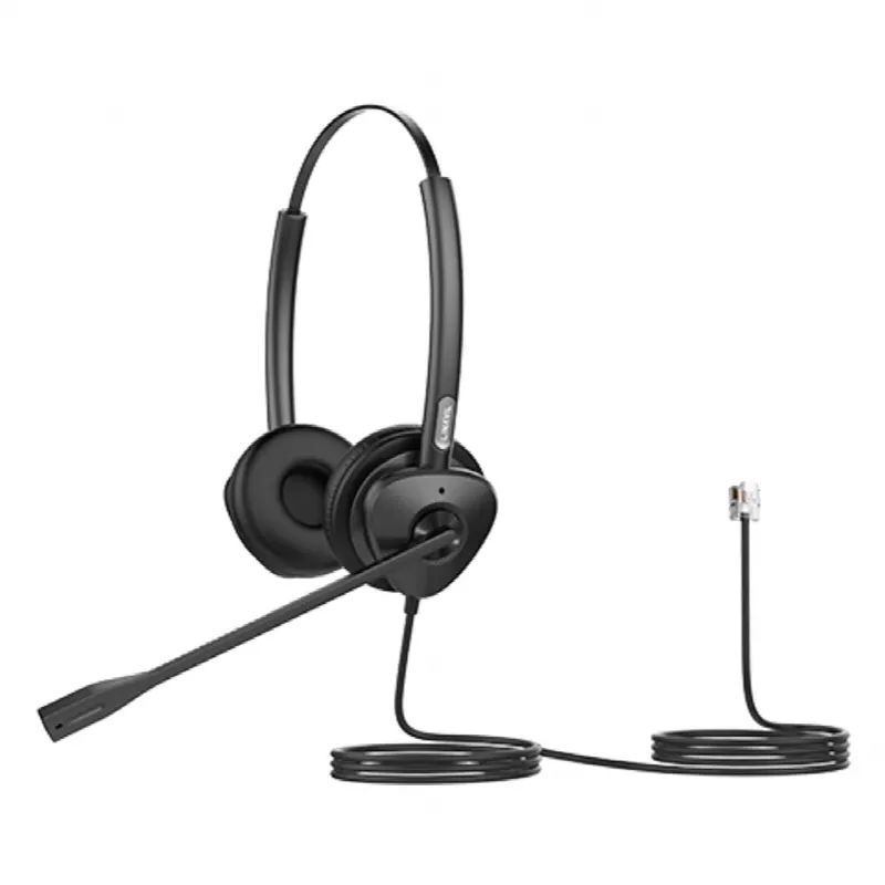 Diadema Binaural Profesional / Audio HD Wideband 50 Hz - 8 kHz / Cancelación Pasiva de Ruido / Conexión RJ9 / Brazo Ajustable 260° / Peso 95 g