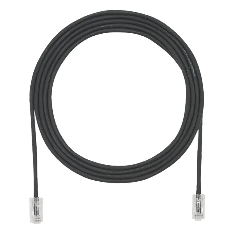 Cable de Parcheo UTP Cat6A, CM/LSZH, Diámetro Reducido (28AWG), Color Negro, 10ft