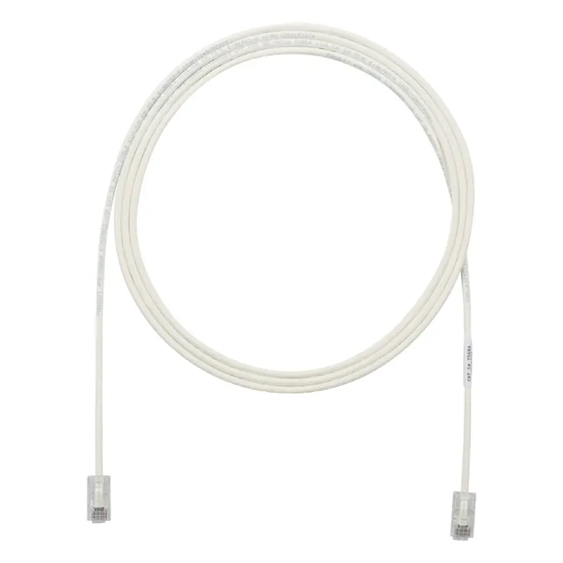 Cable de Parcheo UTP Cat6A, CM/LSZH, Diámetro Reducido (28AWG), Color Blanco Mate, 20ft
