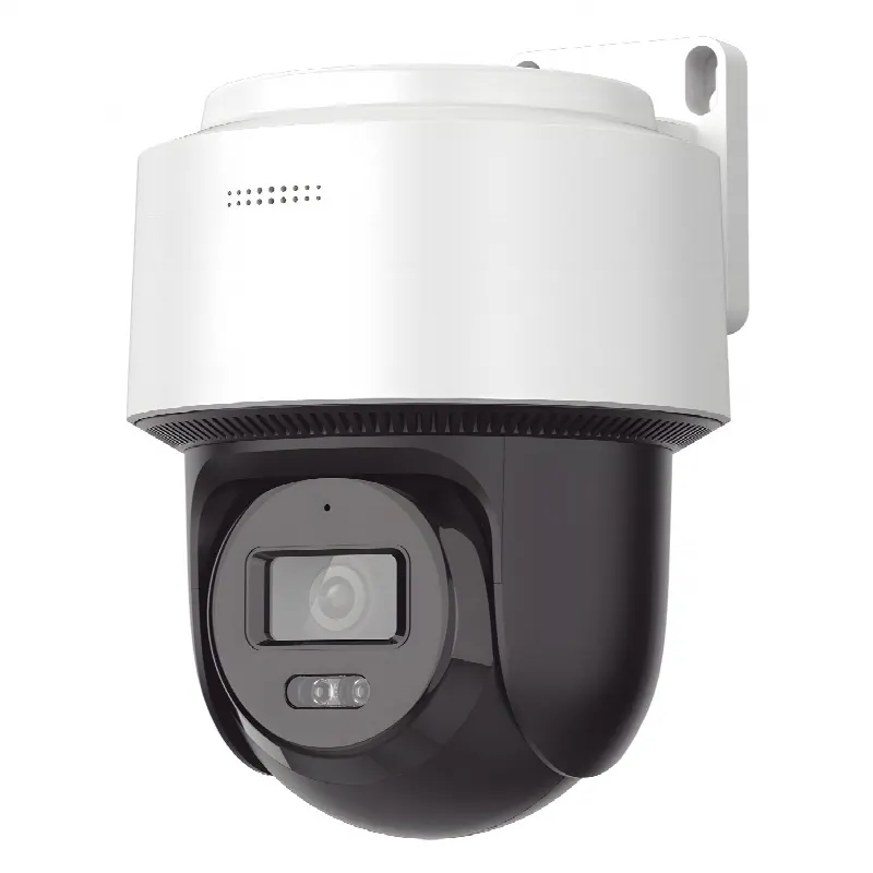 Cámara Domo PT IP / 4 Megapixel / Lente 4 mm / Dual Light 30 m (98.4 ft) / Autoseguimiento Humanos / PoE+ / Audio Bidireccional / IP66