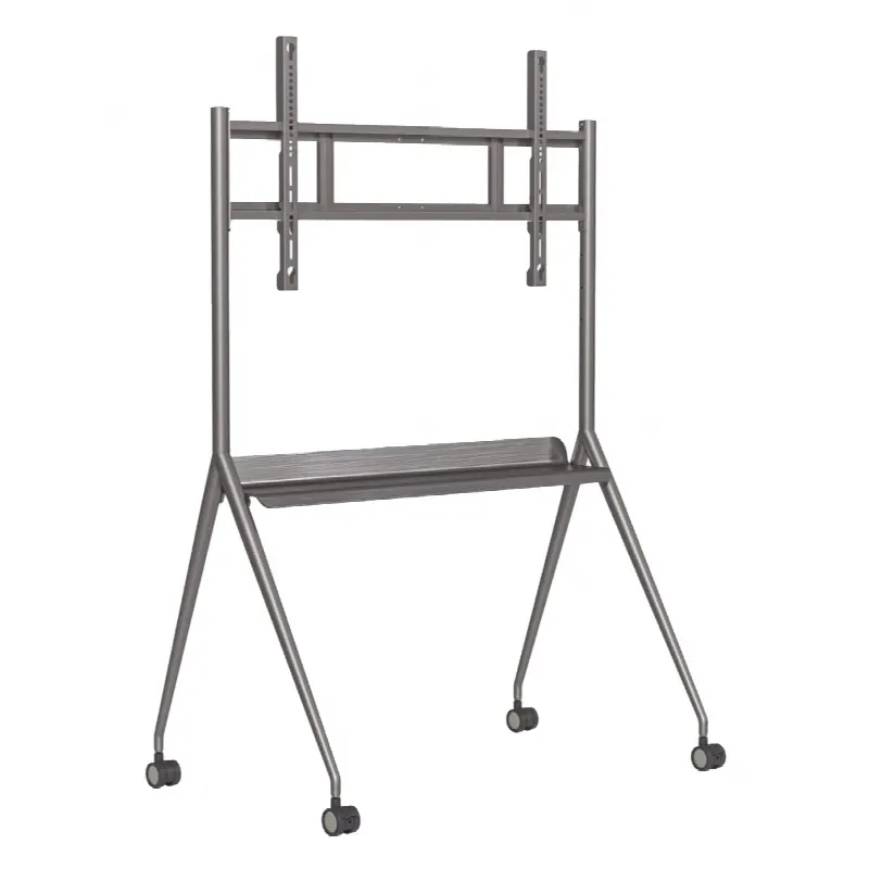 Soporte de Piso Móvil para Pantalla / 55" a 75" / VESA hasta 600 x 400 mm / Carga 85 kg / Estructura Metálica 20 kg