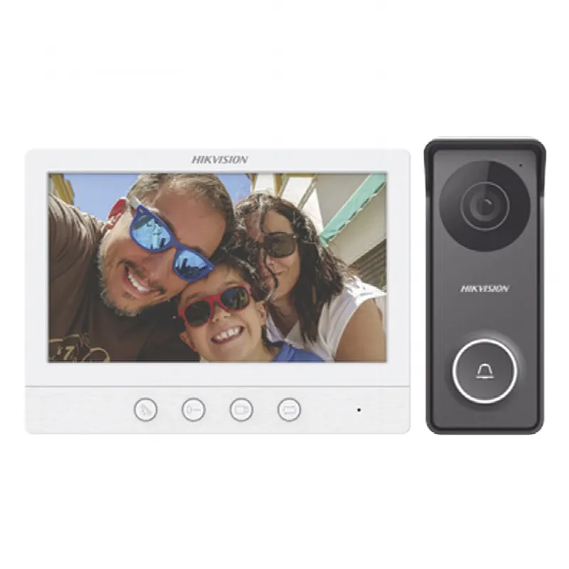 Kit de Videoportero / Pantalla LCD 7" / Cámara Pinhole 1 Megapixel / 117° Gran Angular / Conexión 4 Hilos 100 m (328 ft) / Exterior Metálico