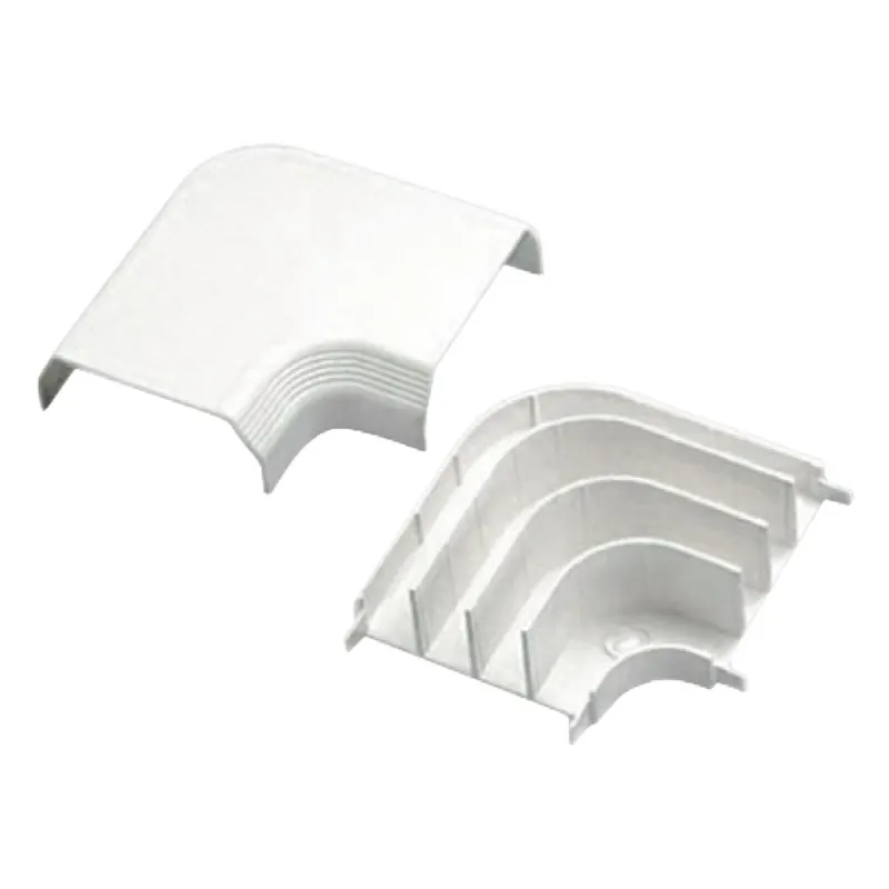 Curva de radio controlado, para uso con canaleta T70, Material PVC Rígido, Color Blanco Mate