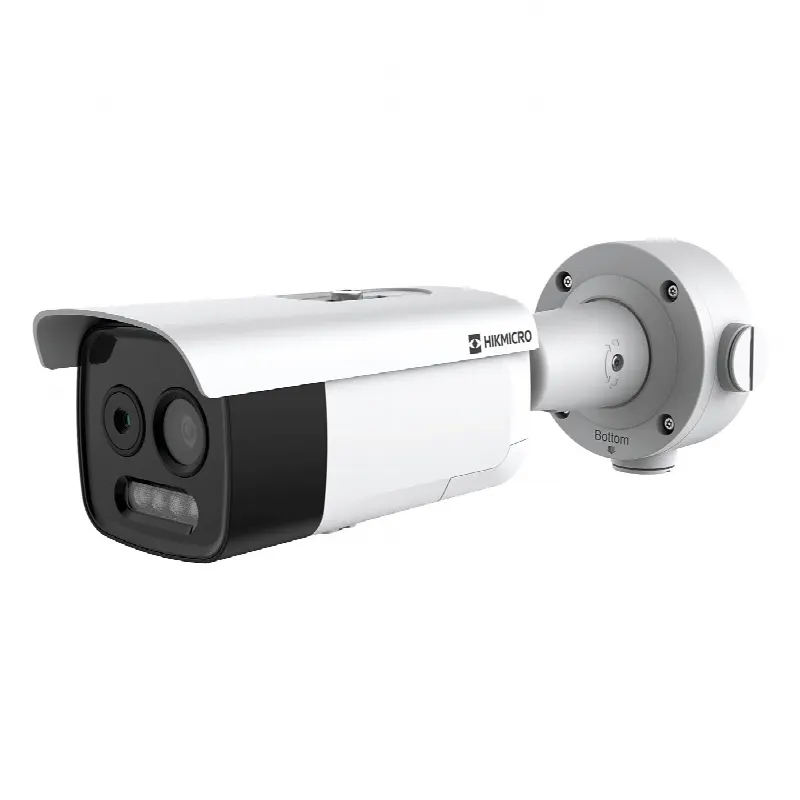Cámara Bala IP Bi-Espectral / Térmica 256×192 / Óptica 5 MP / IA GUANLAN / Rango -20°C a 650°C / Precisión ±2°C / Detección de Fuego y Humo / Alarma Visual y Audible / Dual Light