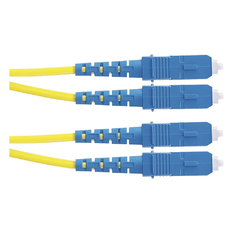 Jumper de Fibra Optica Monomodo 9/125 OS2, SC-SC Duplex, OFNR (Riser), Color Amarillo, 2 Metros