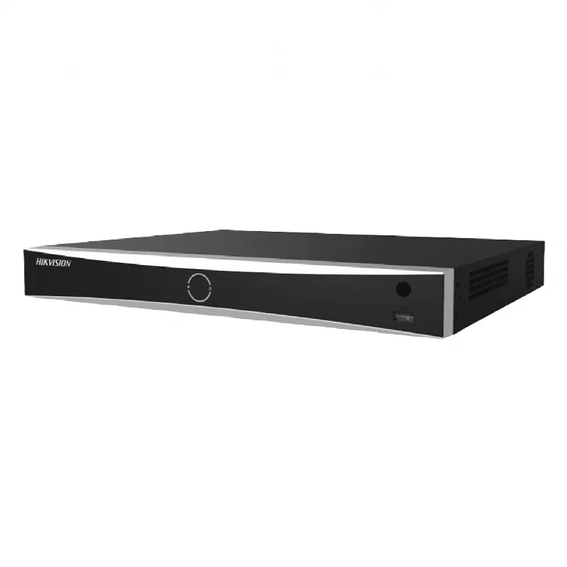 NVR IP / 12 Megapixel (4K) / 8 Canales / 8 Puertos PoE+ / Reconocimiento Facial 20,000 Rostros / AcuSense / 2 Bahías HDD / Alcance PoE 300 m (984.3 ft)