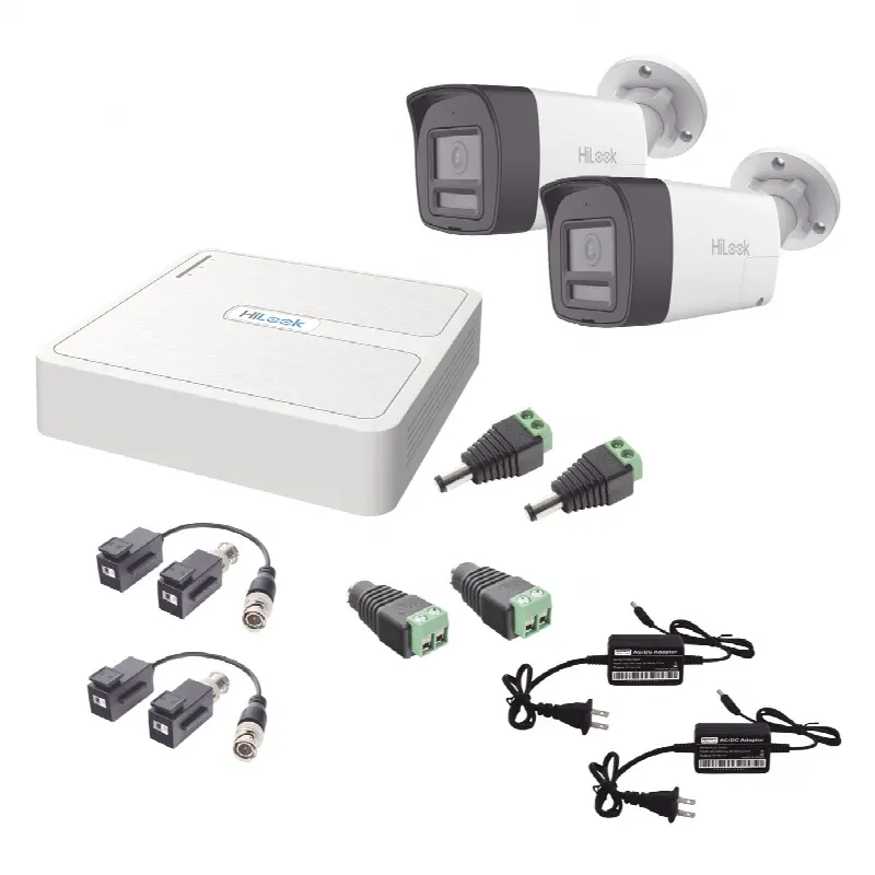 Kit de Videovigilancia TurboHD / DVR 4 Canales / 2 Cámaras Bala 2 Megapixel / Dual Light 20 m (65.6 ft) + IR 30 m (98.4 ft) / Audio Bidireccional / Exterior IP67