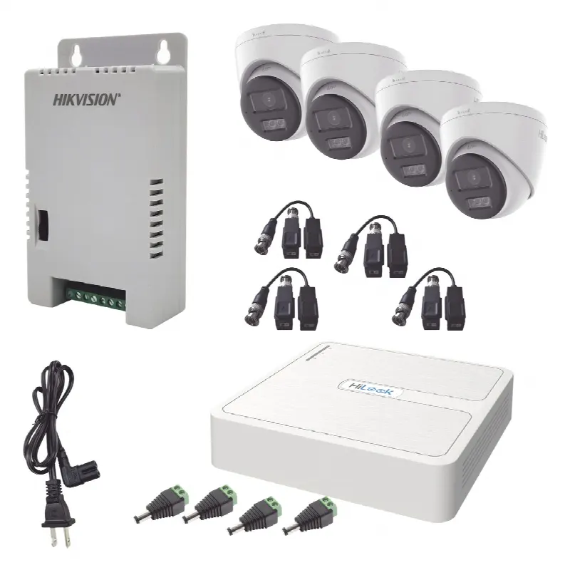 Kit de Videovigilancia TurboHD / 4 Canales / 1080p Lite / ColorVu / Dual Light 40 m (131.2 ft) / Audio Bidireccional / IP67 / Exterior