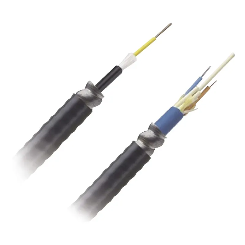 Cable de Fibra Óptica de 12 hilos, Monomodo OS2, Interior/Exterior, Armada, Loose Tube 250um, OFCR (Riser), Precio Por Metro