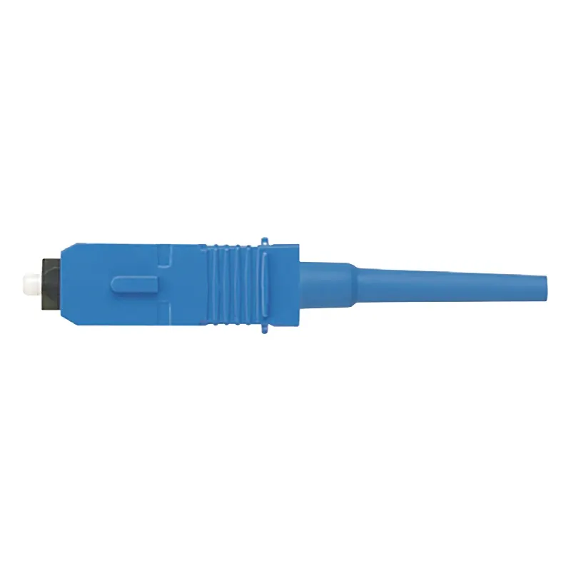 Conector de Fibra Óptica SC Simplex OptiCam, Monomodo 9/125 OS2, Pre-pulido, Color Azul