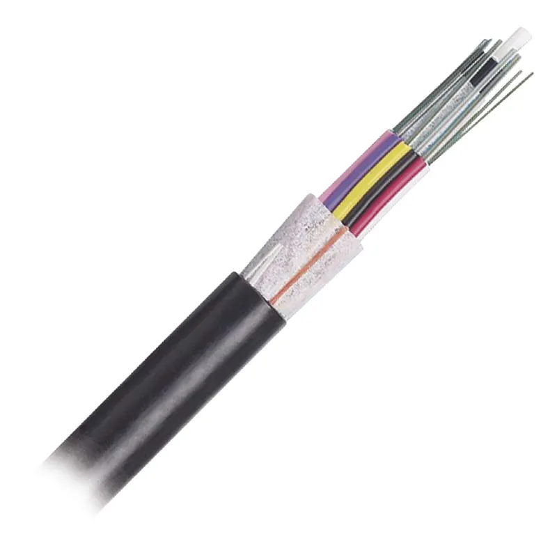Cable de Fibra Óptica 12 hilos, OSP (Planta Externa), No Armada (Dieléctrica), MDPE (Polietileno de Media densidad), Multimodo OM4 50/125 Optimizada, Precio Por Metro