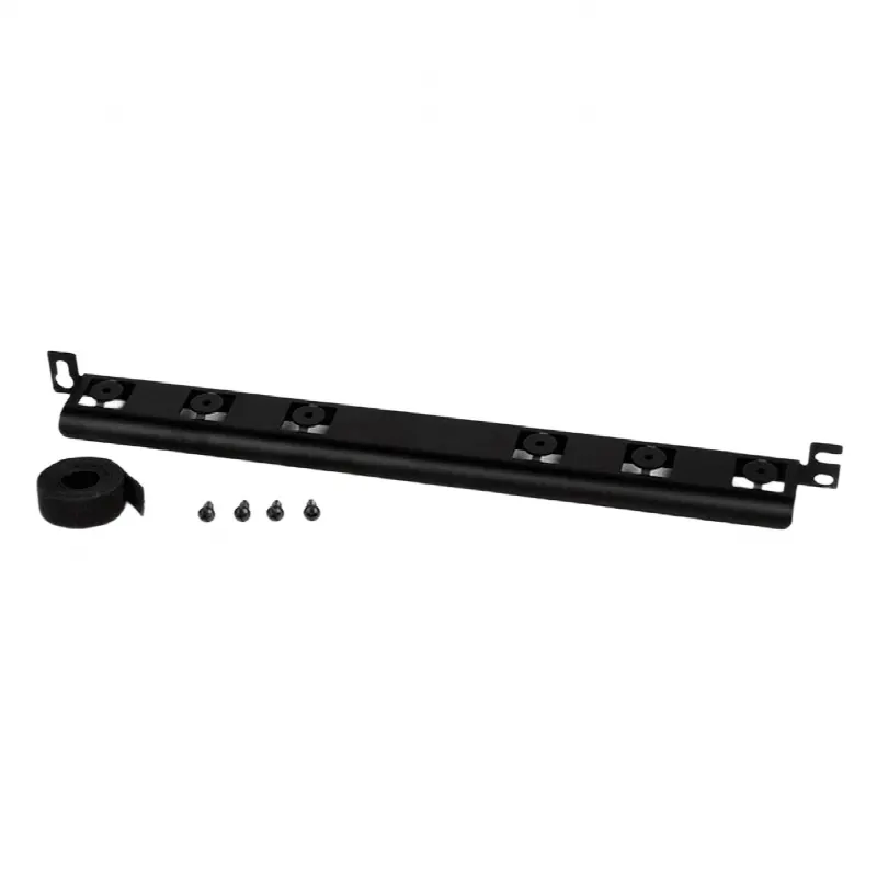 Barra de Alivio de Tensión / 1U / Rack 19" / 72 Cables / Acero CRS / Color Negro