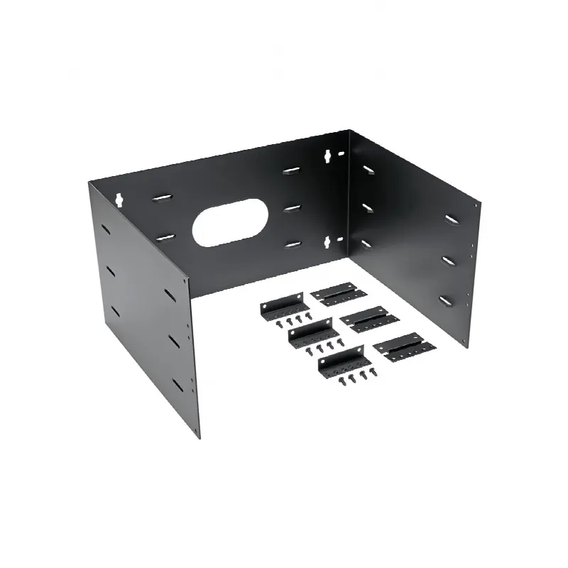 Rack Abierto de Pared con Bisagras / 6 UR / 19 in / Profundidad 401 mm (15.8 in) / Carga 60 lb (27.21 kg) / Acero Negro