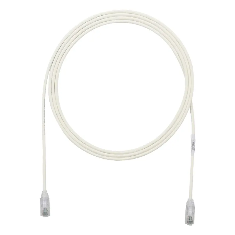 Cable de Parcheo TX6, UTP Cat6, Diámetro Reducido (28AWG), Color Blanco Mate, 1ft
