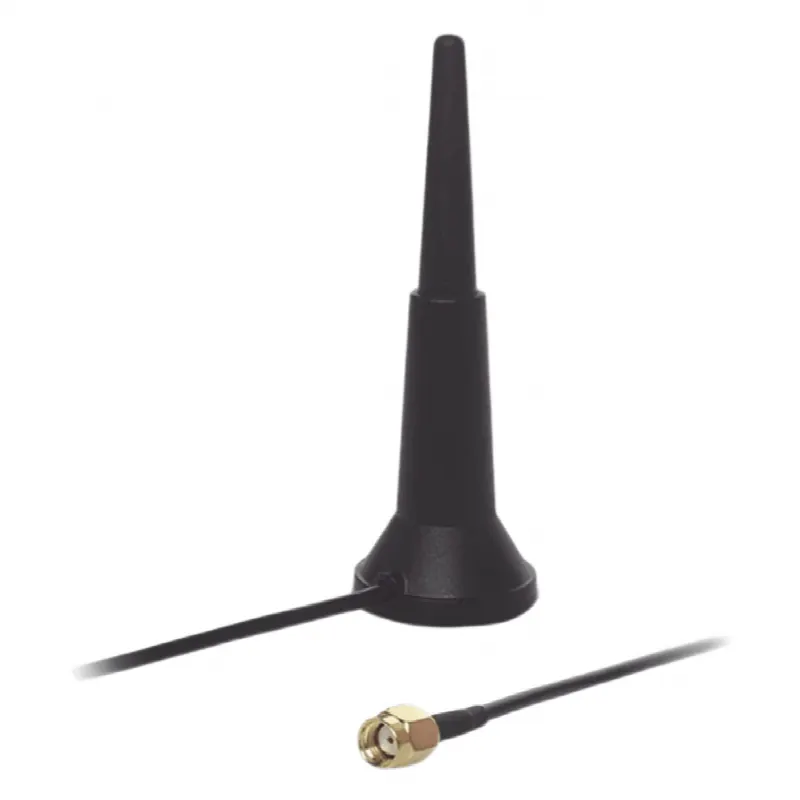 Antena WiFi Doble Banda / 2.4-5.9 GHz / 3 dBi / RP-SMA / 1.5 m (4.9 ft) / Magnética