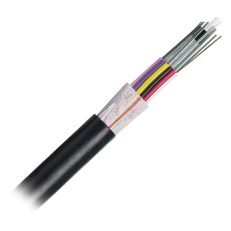Cable de Fibra Óptica de 12 hilos, OSP (Planta Externa), No Armada (Dieléctrica), 250um, Monomodo OS2, Precio Por Metro