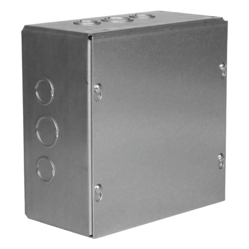Caja Extra Grande 8 x 8 x 4/ Profundidad 4/Entradas Laterales-Finales 2 Entradas de 1/2- 3/4 y 1 Entrada de 3/4 - 1.