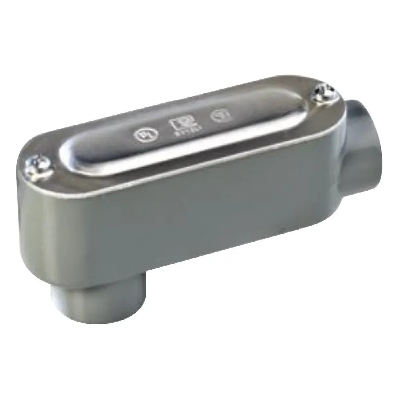 Caja oval roscada tipo LB de 2 1/2 corta (63.5 mm) incluye tapa y tornillos.