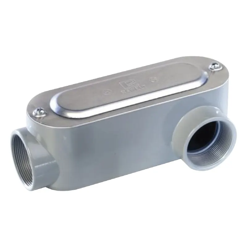 Caja oval roscada tipo LL de 1 1/2 (38.1 mm) Incluye tapa y tornillos.