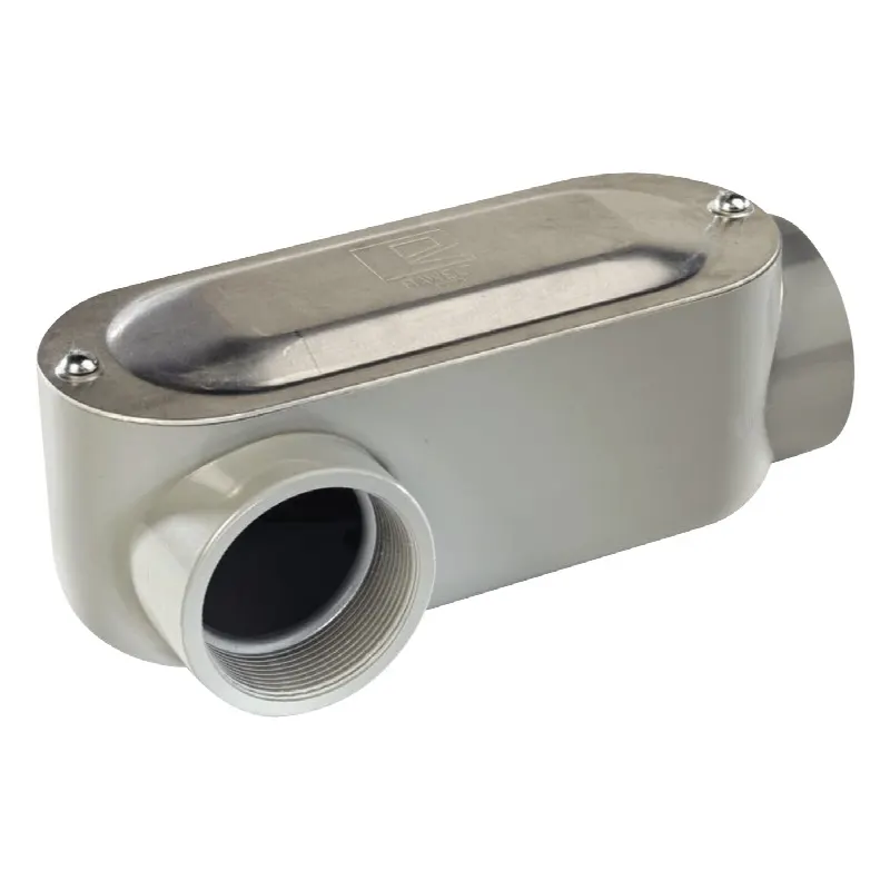 Caja oval roscada tipo LR de 1 1/2 (38.1 mm) Incluye tapa y tornillos.